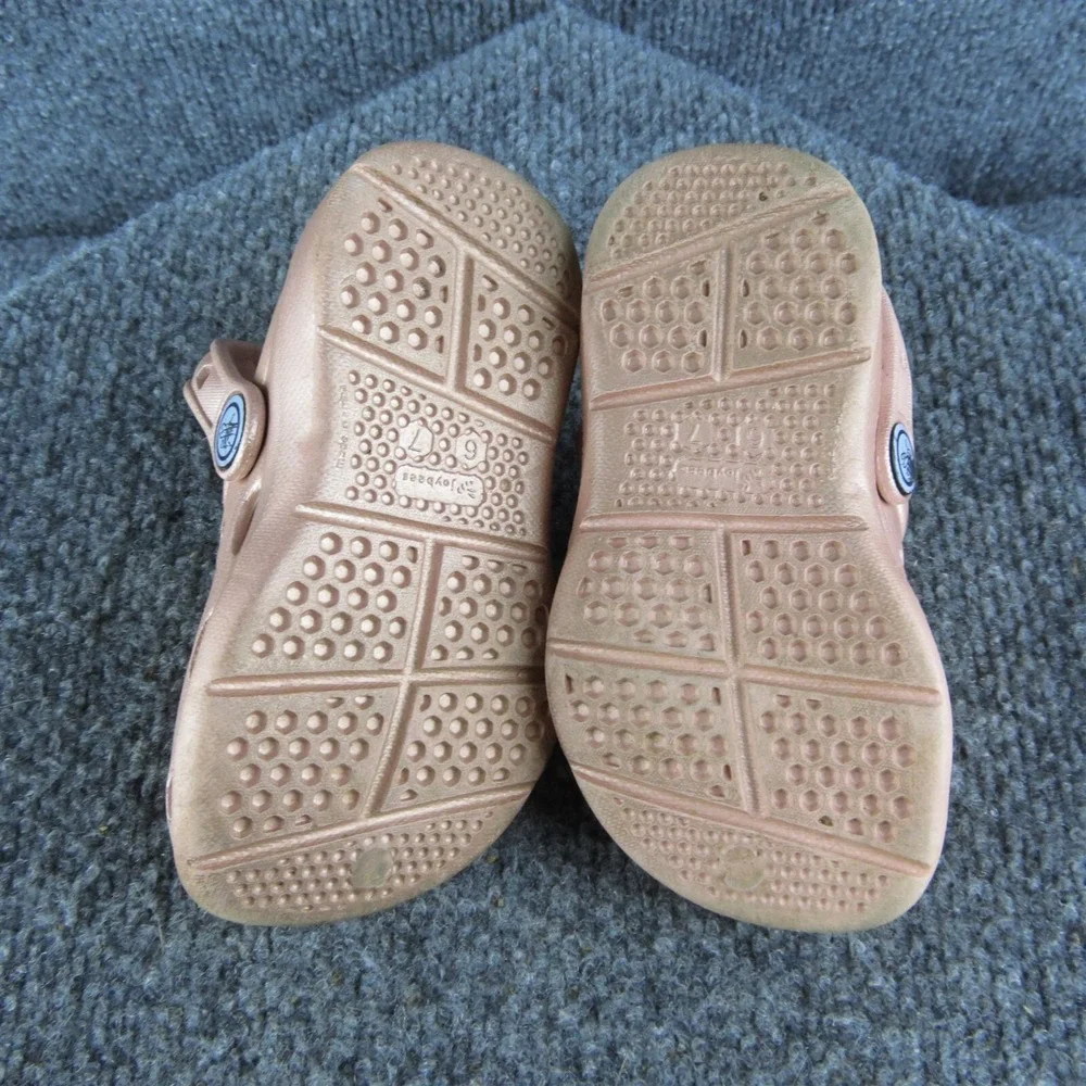 Joybees Girls Clog Size‎ T 6-7 Medium Shoes Rosegold Synthetic Slip On
